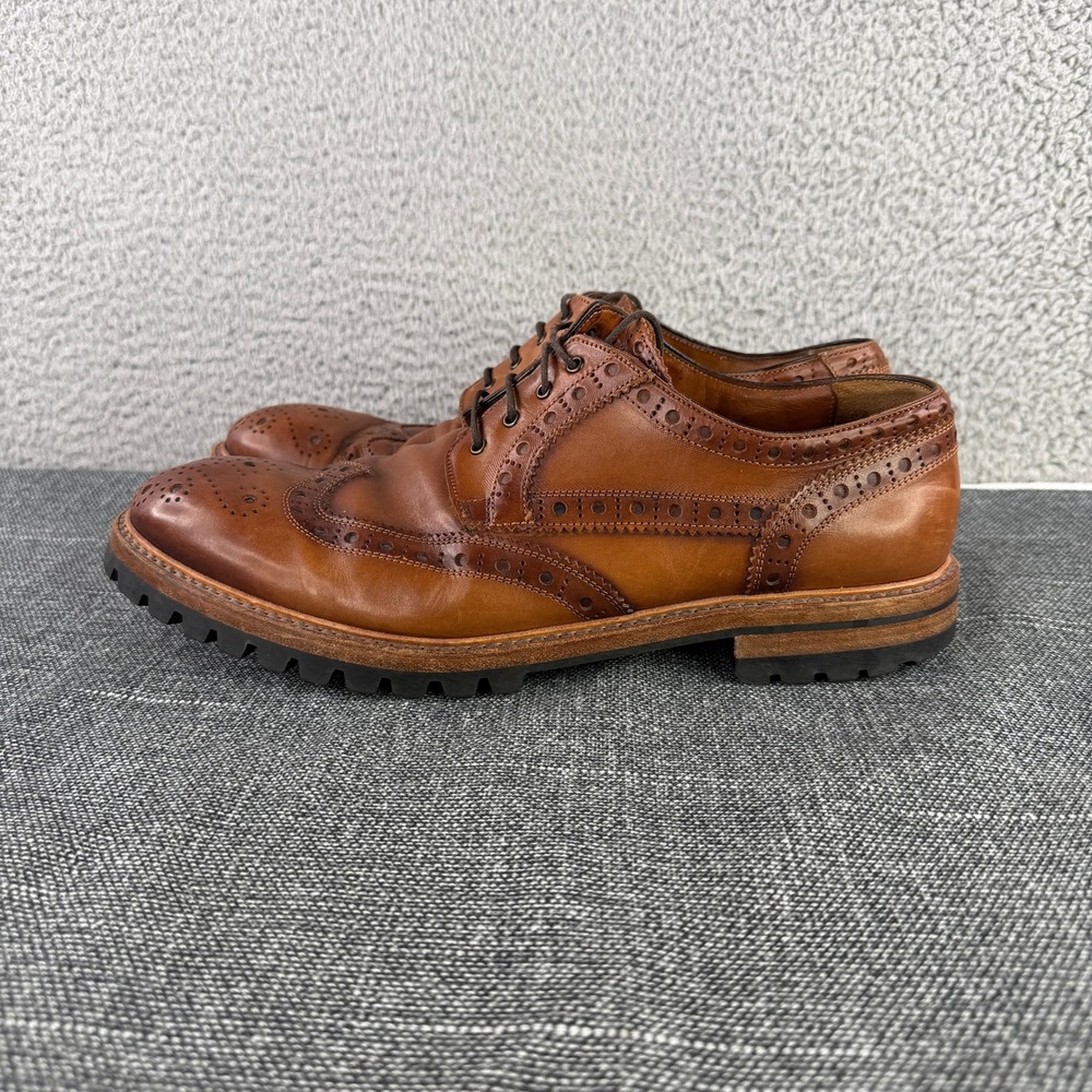 Antonio Maurizi Wingtip Brogue Mens 12 Brown Leather Lug Sole Derby 46 Italy